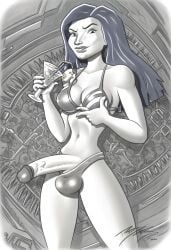 ai_generated arcane arcane_caitlyn balls_in_bikini bikini caitlyn_kiramman civitai cocktail dtiberius_(style) futanari league_of_legends nipple_bulge penis solo_futa