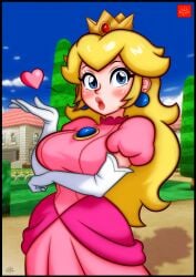 princess peach from mario (series) by yularcher