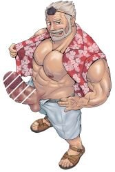 balls bara beard big_penis boner erection facial_hair genta_iwayama hogen_(tokyo_afterschool_summoners) male male_only muscles muscular penis penis_out solo solo_male tokyo_afterschool_summoners