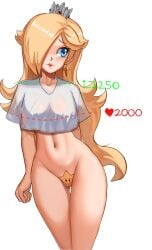 1girls breasts female hasenreag mario_(series) nude pasties princess_rosalina see-through tagme twitter_strip_game_(meme)