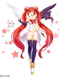 cute female female_only guardian jinx_(league_of_legends) league_of_legends nude pussy red_hair shaved_pussy solo star star_guardian star_guardian_jinx star_guardian_series za2