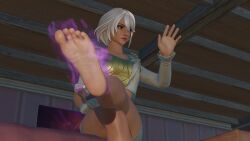 3d aphrodite_(fortnite) bed feet foot_fetish fortnite licking_feet smelling_feet tagme video