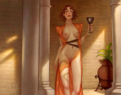 a_song_of_ice_and_fire areolae breasts ellaria_sand female female_only game_of_thrones house_martell looking_at_viewer nipples petite pussy skinny solo suku tattoo