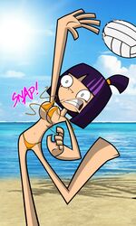 bikini disney female female_only grimphantom purple_hair randy_cunningham:_9th_grade_ninja surprised swimsuit tagme theresa_fowler undone_swimsuit