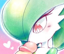 2017 ambiguous_gender blowjob blush exed_eyes fellatio feral flat_chest gardevoir heart human_on_feral interspecies kiss kissing kissing_penis male male/ambiguous male_on_feral nintendo no_breasts open_mouth oral penis penis_kiss penis_kissing pokémon_(species) pokemon pokemon_(species) pokephilia red_eyes solo_focus video_games