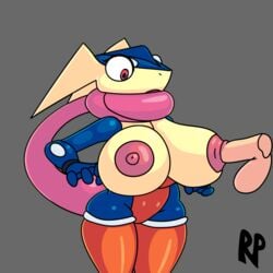 1:1 1girls 2017 amphibian animated anthro areola balls big_breasts bouncing_breasts breast_squish breasts clothed clothing disembodied_penis duo erection eyelashes female frog gif greninja hips huge_breasts human humanoid_penis jiggle large_breasts legwear long_tongue looking_down male male_human/female_anthro male_human/female_pokemon male_penetrating mammal nintendo nipple_penetration nipples open_mouth partially_clothed penetration penis pokemon pokemon_(species) red_eyes retro_parasite sagging_breasts sex solo_focus stockings straight swimsuit thick thick_thighs thighs tongue tongue_out video_games voluptuous webbed_hands wide_hips