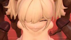 3d 4boys ahe_gao animated black_male blonde_hair breasts brown_eyes burnice_white cum cum_in_mouth cum_on_face dark-skinned_male dominica9 dubious_consent ejaculation female group interracial large_penis multiple_penises murakami_teruaki nude open_mouth penis sfm source_filmmaker straight tongue_out twintails zenless_zone_zero