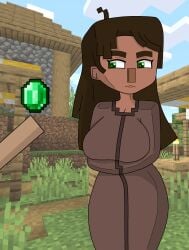 female minecraft steve_(minecraft) villager_(minecraft) xusisidie