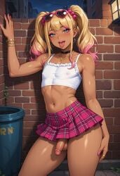 1boy ai_generated big_ass bimbo dark-skinned_male femboy femboy_diffuser gay girly gyaru huge_ass large_ass male male_only otoko_no_ko sissy trap yaoi