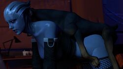 3d 3d_(artwork) animated asari dog doggy_style female liara_t'soni mass_effect mass_effect_3 no_sound video zoophilia
