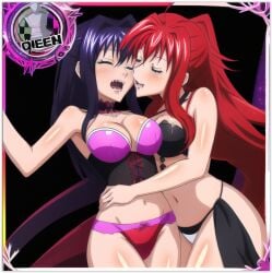 2females 2girls 2women ai_generated akeno_himejima girl_on_girl high_school_dxd lesbian_couple lesbian_domination lesbian_sex rias_gremory vampire_girl yuri yuri yuri