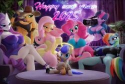 1boy 2025 3d 6girls anthro applejack_(mlp) big_breasts colored_skin equine female female_focus fluttershy_(mlp) friendship_is_magic furry happy_new_year hasbro hooves-art huge_breasts large_breasts looking_at_another multiple_girls my_little_pony new_year oc oc_x_canon original_character pinkie_pie_(mlp) piper_perri_surrounded pony rainbow_dash_(mlp) rarity_(mlp) twilight_sparkle_(mlp)