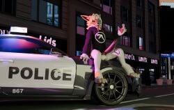 3d_(artwork) animal_genitalia animal_penis anthro aphex_twin bone canine_genitalia canine_penis digital_media_(artwork) erection ford ford_mustang fur genitals hair heterochromia hi_res long_hair long_tongue male mask neon_lights new_york_city pawpads penis police police_vehicle skull skull_mask skulldog_(species) solo sports_car tongue vehicle white_body white_fur z4rk0