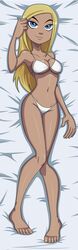 1girls bikini breasts cleavage dakimakura dc female female_only looking_at_viewer ravenravenraven solo teen_titans terra terra_(dc)