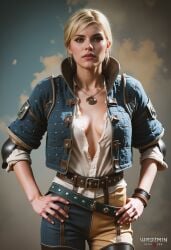 ai_generated big_breasts blonde_hair cd_projekt_red cleavage female female_only the_witcher_(series) the_witcher_3:_wild_hunt ves