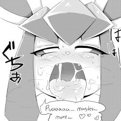 after_fellatio akatosh_el_shota_furro anthro begging begging_for_more blush cum cum_drip cum_in_mouth eeveelution female flipnote_studio furry glaceon heart hi_res looking_at_viewer monochrome open_mouth pokemon pokemon_(species) tears text tongue tongue_out