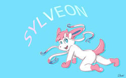 ass bits cute eeveelution invalid_tag nintendo pokemon poking showing skunket sylveon teasing video_games wallpaper