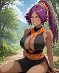 shihouin yoruichi from bleach by coug