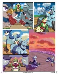 2_penises absurd_res ahoge animal_genitalia animal_penis anthro anthrofied anus areola ass bandanna_scarf beach berber big_breasts big_butt big_nipples bodily_fluids breasts butt_squish claire_deluna_(ori-doggo) comic comic_book conditional_dnp crystal_(ori-doggo) dewott dialogue dialogue_box embarrassed evil_look excessive_genital_fluids eyelashes facial_markings fellatio female female_orgasm freckled_areola freckled_breasts freckled_butt freckled_chest freckled_face freckled_shoulders freckles generation_4_pokemon generation_5_pokemon genital_fluids genitals glistening_eyelids group group_sex hair head_markings hemipenes hi_res huge_nipples kerchief long_eyelashes lying_on_ground male male/female markings mostly_nude multi_genitalia multi_penis neckerchief neckwear nintendo nipples on_ground on_lap oral orgasm_face ori-doggo penile penis piplup pokemon pokemon_(species) pokemorph public public_nudity sandwiched satisfaction satisfied satisfied_look scarf scarf_only sea sex sex_on_the_beach sharp_teeth shy_expression sitting_on_lap size_difference slightly_chubby slightly_chubby_female small_breasts smaller_male snivy speech_bubble squish sunset sweat sweat_drip sweat_string sweaty_butt teeth thick_thighs threesome time_lapse vulva water wide_hips