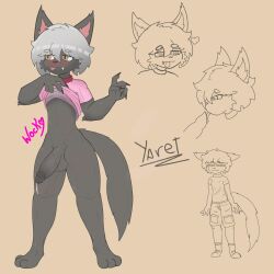 1boy 2023 anthro furry furry_male furry_only licking_penis male male_only model_sheet penis tagme wockythetrap yaret_(wockythetrap)