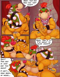 absurd_res anal anal_sex balls bowser bowser_jr. cock_ring comic duo father father_and_son hi_res humanoid_penis incest koopa long_penis male mario_(series) masturbation nintendo parent penetration penis puggy scalie sex son super_mario_bros. video_games yaoi