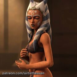 ahsoka_tano ai_generated alien alien_girl alien_humanoid animated artist_name ass ass_focus athletic bikini bikini_bottom bikini_top blue_eyes bra clone_wars close-up close_up closeup female female_only fit high_resolution highres jedi jedi_padawan looking_at_viewer orange_body panties patreon star_wars star_wars:_ahsoka tagme talking talking_to_viewer thong togruta turning_around underwear video