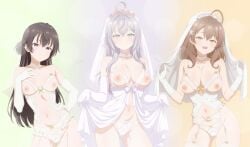 2d 2d_(artwork) 2d_artwork 3girls :3 ahoge alisa_mikhailovna_kujou areola areolae ass_visible_through_thighs audirenze average_breasts bare_belly bare_chest bare_hips bare_midriff bare_navel bare_nipples bare_shoulders bare_skin bare_thighs belly belly_button bewitching_thighs big_breasts blue-eyed_female blue_eyes bra breasts brown-eyed_female brown-haired_female brown_eyes brown_hair busty busty_female busty_girl busty_teen child_bearing_hips cleavage closed_mouth_smile collarbone cupless_babydoll cupless_bra curvaceous curvaceous_body curvaceous_female curvaceous_figure curvaceous_hips curvaceous_teen curvy curvy_body curvy_female curvy_figure curvy_hips curvy_teen digital digital_art digital_drawing digital_drawing_(artwork) digital_media digital_media_(artwork) drawing e-cup_breasts elbow_gloves elbows exposed_belly exposed_chest exposed_hips exposed_midriff exposed_navel exposed_nipples exposed_shoulders exposed_skin exposed_thighs eyebrows_visible_through_hair female female_focus female_only fertile_hips fingers flower flower_hair_ornament flower_in_hair flower_on_head garter_belt garter_straps gloves green_background groin groin_tendon hair_between_eyes hair_ornament half-closed_eyes half_naked half_nude half_updo head_tilt high_resolution high_school_student highres hourglass_figure inguinal_crease inguinal_ligament large_boobs large_breasts lean_figure leaning leaning_to_the_side legwear light_smile little_sister long_gloves long_hair looking_at_viewer maria_mikhailovna_kujou medium_breasts midriff multiple_females multiple_girls naked naked_female naked_woman narrow_waist navel nipples nude nude_female nudity older_sister open_mouth open_mouth_smile orange_background panties parted_lips pink_areola pink_areolae pink_nipples posing posing_for_the_viewer posing_naked posing_nude purple_background russian_female school_girl semi_nude shoulders silver-haired_female silver_hair silver_hair_female simple_background slender_body slender_waist slim_waist smile smiley_face smiling smiling_at_viewer smug smug_face smug_grin smug_smile standing stockings suou_yuki take_your_pick teen_girl teenage_girl teenage_tits teenager thick_thighs thigh_gap thigh_highs thighhighs thighs tilted_head tokidoki_bosotto_russian_de_dereru_tonari_no_alya-san tongue uncensored uncensored_breasts uncensored_nipples underwear upper_body veil wedding_attire wedding_lingerie wedding_veil white_background white_bra white_elbow_gloves white_garter_belt white_garter_straps white_gloves white_legwear white_long_gloves white_panties white_stockings white_thigh_highs white_thighhighs white_underwear white_veil wide_hips young_female young_woman
