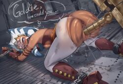 1girls ahsoka_tano ai_generated alien alien_girl all_fours anus ass ass_ripple betrayal big_butt bit_gag bondage bound_ankles bound_wrists breasts chains clone_wars colored_skin dominant_male droid_(star_wars) english english_text female female_ejaculation female_orgasm femsub fucked_silly half-closed_eyes huge_ass large_ass male/female maledom nipples nokani orange_skin pussy r3-s6 rape restrained robot robot_penis self_upload sex sex_from_behind shackles small_breasts spread_legs squirting star_wars straight_sex submissive_female tearing_up text thinking thought_bubble togruta torn_clothes turning_head upturned_eyes vaginal_penetration vaginal_sex