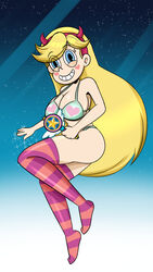 ass big_ass big_breasts bikini breasts cleavage disney female female_only royal_magic_wand smile solo sonson-sensei star_butterfly star_vs_the_forces_of_evil straight_hair swimsuit wand weapon