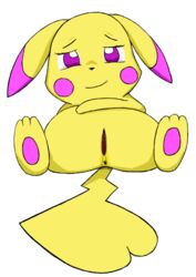 alpha_channel amber_the_pikachu anus female looking_at_viewer mammal mouse nintendo pikachu pokemon presenting purple_eyes pussy rodent simple_background solo te-lightning transparent_background video_games