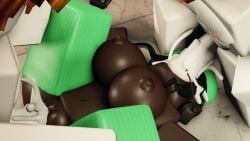 1girls 2boys 3d bacon_hair cometrr34 dark_skinned_female roblox roblox_avatar roblox_game robloxian self_upload tagme those_who_remain