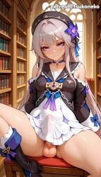 1boy 1futa 2026 ai_assisted ai_generated anime artist_name blue_bow blue_flower blue_ribbon blue_rose book bookshelf choker cock dick erection explicit futanari genderswap_(ftm) hat herta_(honkai:_star_rail) hi_res high_quality high_resolution highres honkai:_star_rail honkai_(series) long_hair otoko_no_ko patreon patreon_username penis phimosis purple_eyes rule_63 solo stable_diffusion testicles the_herta_(honkai:_star_rail) tsukoneko watermark