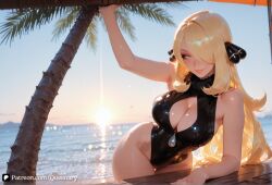 cynthia (pokemon) from pokemon by queenary