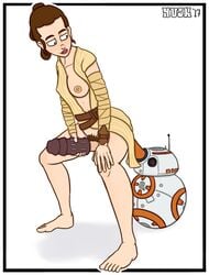 1futa areolae astromech_droid balls bb-8 bottomless breasts dildo droid erect_nipples erection fleshlight futa_only futa_sans_pussy futanari futanari_penetrated hair hhuusshh huge_penis intersex nipples penis rey small_breasts star_wars the_force_awakens