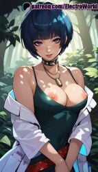 1girls abs ai_generated areola areolae bare_shoulders blush breasts electroworld female female female_focus female_only highres inviting_to_sex nipples nude nude_female persona persona_5 presenting sega shin_megami_tensei shiny_skin solo solo_focus sweat sweatdrop tae_takemi thighs uncensored upper_body voluptuous voluptuous_female wet