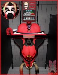 :>= big_ass big_breasts body_modification bodysuit breasts corruption dc dc_comics dcau drone dronification fellatio fellatio_gesture harley_quinn high_heels ibex-cg ibex_(company) mind_break mind_control pottyprincess_(ibex) transformation