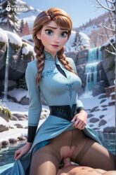 1boy 1boy1girl 1girls ai_generated anna_(frozen) artist_name blue_dress blue_eyes blurry braid breasts brown_hair clothed_female_nude_male clothed_sex clothes_lift cowgirl_position cowgirl_position cum day disney disney_princess dress dress_lift freckles frozen frozen_(film) frozen_2 hair_over_shoulder hi_res lifted_by_self lips lipstick long_hair long_sleeves looking_at_viewer makeup medium_breasts no_panties nose nude orange_hair outdoors pantyhose penis pussy r34arts sex snow solo_focus straddling straight torn_clothes torn_pantyhose tree twin_braids uncensored vaginal_penetration vaginal_penetration vaginal_sex water watermark web_address