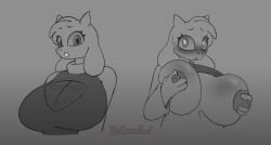 breasts exposed_breasts mrcreamsom toriel undertale