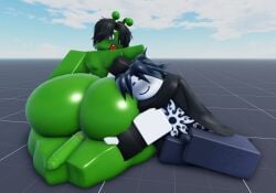 2boys 3d alien alien_boy ass ass_grab ass_worship baronaces baseplate big_ass blush bottom_heavy bubble_butt cock_ring dumptruck_ass fat_ass femboy forsaken_(roblox) gay laying_on_ass male male_only nude penis penis_out roblox roblox_avatar roblox_studio robloxian self_upload shiny_skin thick_thighs thighs touching_ass two_time yaoi