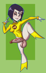 1futa artist_request big_penis dc dc_comics futa_only futanari intersex lady_legasus posing purple_hair rachel_roth raven_(dc) solo solo_futa teen_titans teen_titans_go