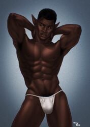 abs dark_skinned_male davrin dragon_age dragon_age_the_veilguard elf elf_ears male_only skawdia