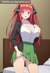 ai_generated aindroidparanoid ass big_ass big_breasts big_butt blue_eyes busty cameltoe curvy cute fat_ass female female_only go-toubun_no_hanayome hips huge_ass huge_breasts large_ass large_breasts legs massive_breasts nakano_nino narrow_waist panties red_hair school school_uniform schoolgirl schoolgirl_uniform shirt skirt slim_waist stable_diffusion the_quintessential_quintuplets thick_ass thick_thighs twintails voluptuous waist wide_hips