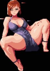 <1_second_video 1girls animated big_ass big_breasts cleavage female female_only jujutsu_kaisen kugisaki_nobara pixel_art pleasant_bread short_playtime shorter_than_10_seconds tagme thick_thighs vertical_video video