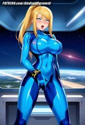 ahe_gao ahegao_face ai_generated aindroidparanoid ass big_ass big_breasts big_butt blonde_hair bodysuit busty cameltoe curvy cute fat_ass female female_only fingering hips huge_ass huge_breasts large_ass large_breasts legs masturbating masturbation metroid narrow_waist nintendo samus_aran slim_waist space spaceship stable_diffusion thick_ass thick_thighs tongue_out voluptuous waist wide_hips