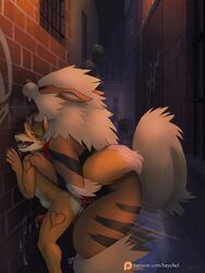 <3 abdominal_bulge against_wall all_fours alley anal anal_penetration anal_sex anthro anthro_on_feral anus arcanine ass bent_over bestiality big_dom_small_sub breath butt canine closed_eyes cum cum_in_ass cum_inside cum_on_anus cum_on_floor cum_on_ground cum_on_penis cum_on_wall doggystyle drooling erection fangs feral fox from_behind_position fur furry furry_only gay hair haychel heart hind_legs knot looking_back male male_only mammal messy night nintendo nude one_eye_closed open_mouth orgasm outside penetration penis pokemon pokemon_(species) saliva sex sharp_teeth size_difference smile standing sweat teeth thick_thighs tongue tongue_out video_games yaoi zoophilia