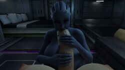 3d asari big_breasts big_penis blowjob fellatio futa_on_futa futanari gwsfm liara_t'soni mass_effect miranda_lawson