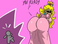 1boy 1girls anon anonymous_male ass atompunk456 bending_over big_ass big_breasts big_butt blonde_hair breasts creepypasta crown dress earrings edit edited erect_penis erection female inviting long_blonde_hair long_hair looking_at_viewer looking_back male male/female mario_(series) marios_madness nightmare_fuel nightmare_waifu peach.exe pink_dress presenting_ass princess princess_peach red_sclera royalty sharp_teeth simple_background smaller_male smile smiling smiling_at_viewer super_horror_peach_(peach.exe) super_mario_bros. talking_to_viewer