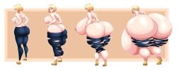 1girls 2018 android_18 ass big_ass big_breasts big_butt blonde_female blonde_hair blonde_hair_female breasts cyborg cyborg_girl dragon_ball dragon_ball_z expansion expansion_sequence female female_focus female_only huge_ass huge_boobs huge_breasts huge_butt hyper_ass hyper_boobs hyper_breasts hyper_butt light-skinned_female light_skin okioppai solo solo_female solo_focus topless topless_female