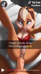 anal anthro bottomless bunny_girl cheating_girlfriend cuckold cum_in_pussy cum_inside furry heart-shaped_pupils infidelity lola_bunny looney_tunes netorare ntr recording recording_on_phone space_jam tiktok tongue_out