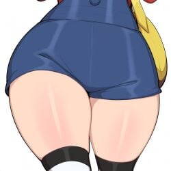 1girls ai_generated close-up lyra_(pokemon) mullon novelai pokemon pokemon_hgss solo solo_female solo_focus thick_thighs thigh_focus thighs wide_hips